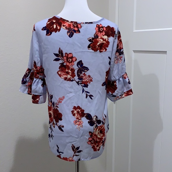 Living Doll LA Floral Ruffle Blouse - Picture 6 of 8